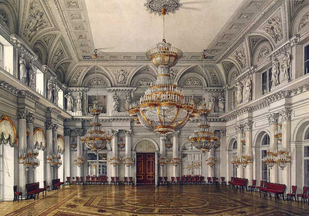 Залы Большого дворца в Петергофе